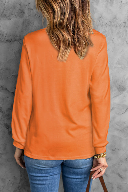 Be The Sunshine Graphic Print Long Sleeve Top | Orange