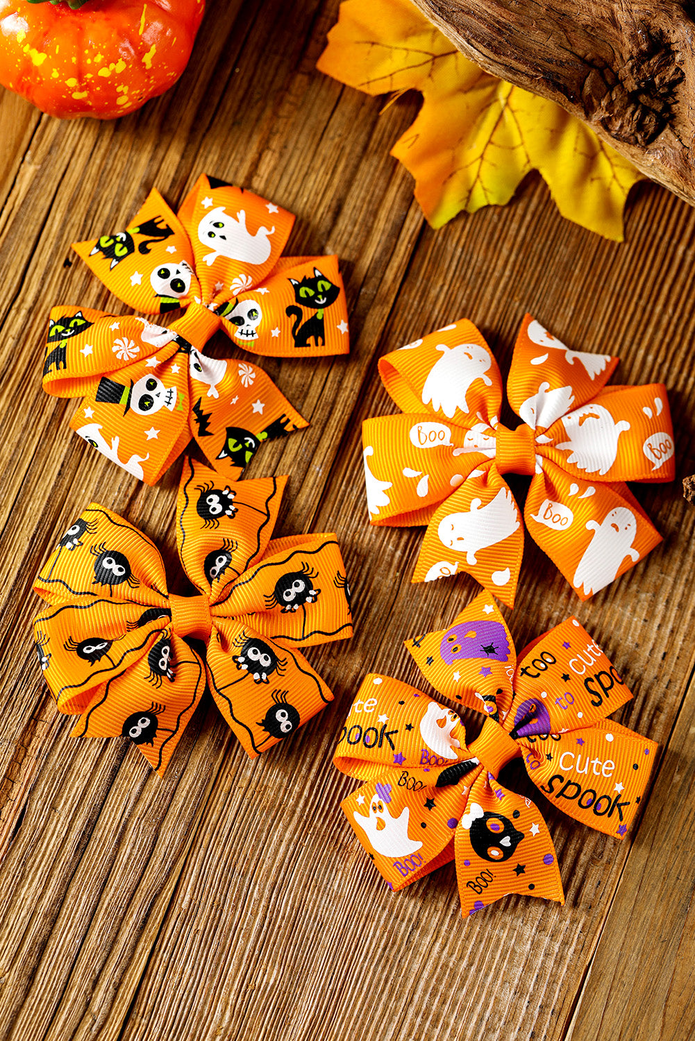 Citrus Halloween Random Pattern Bow Halloween Hair Clip