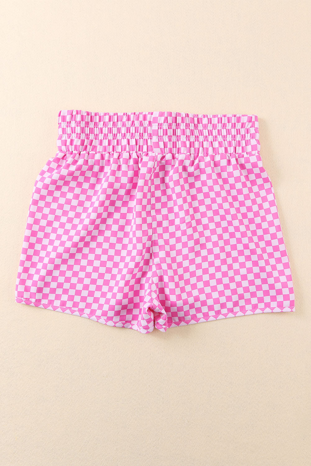 Plaid High Waisted Athletic Shorts | Pink