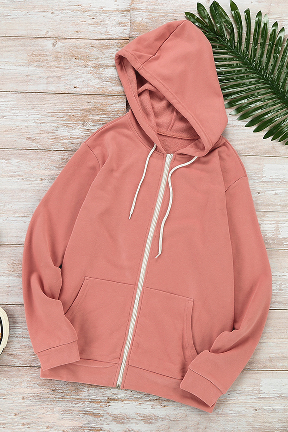 Zip-Up Hoodie Jacket | Pink