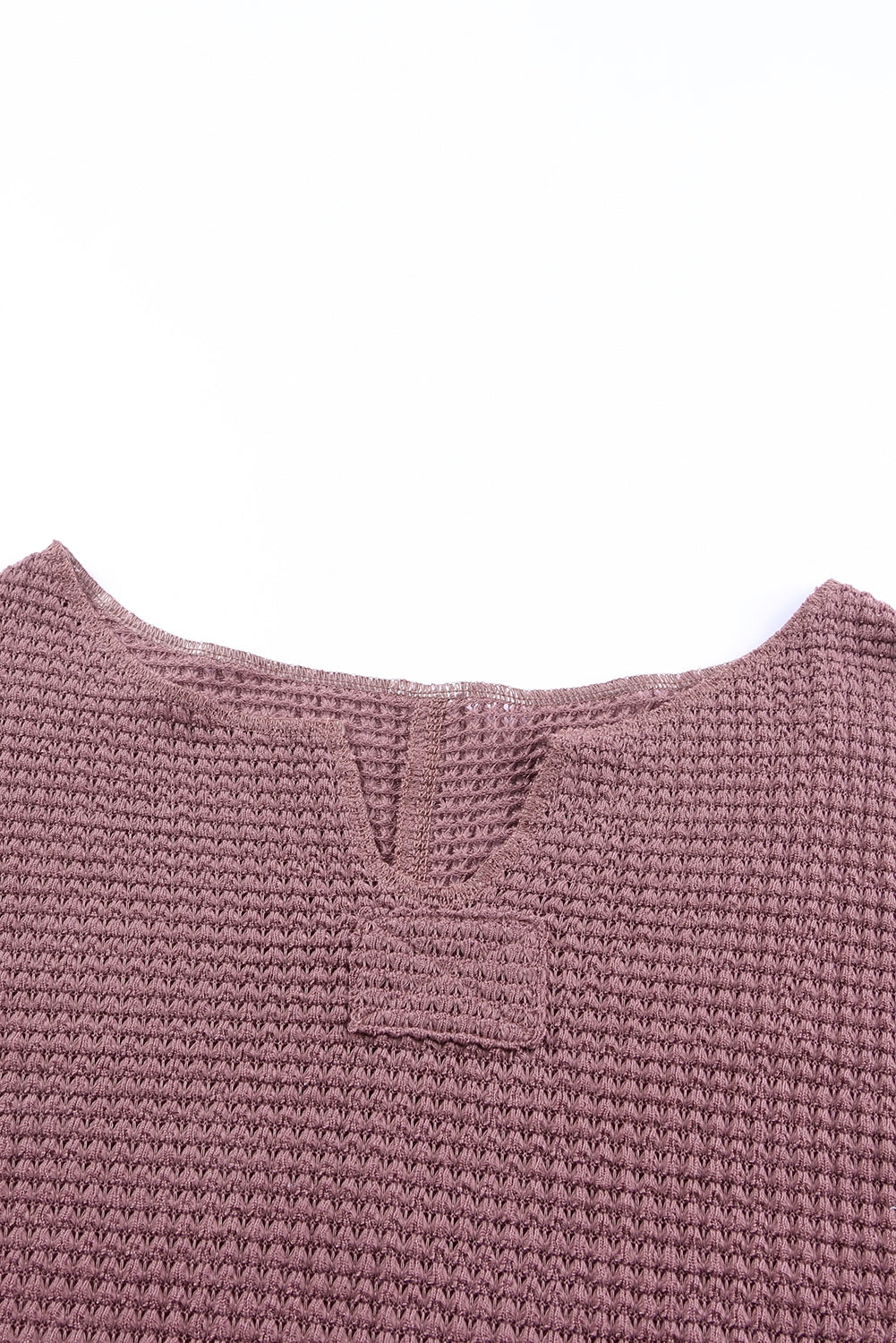 Purple Waffle Knit Loose Long Sleeve Top | purple