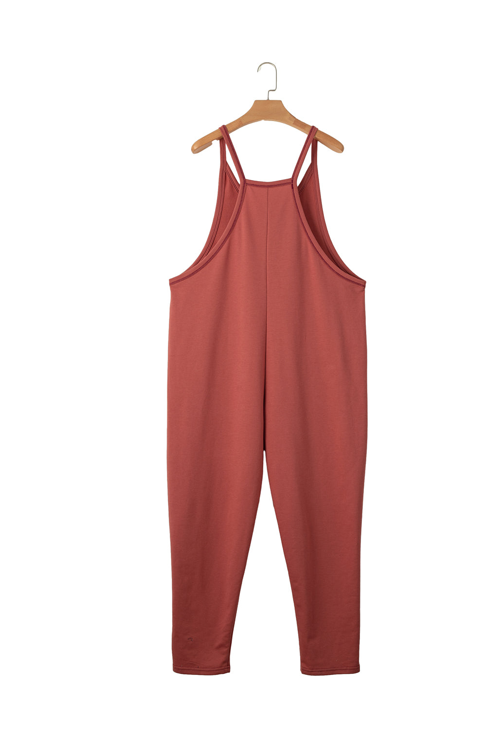 Side Pockets Harem Pants Sleeveless V Neck Jumpsuit | Gold Flame