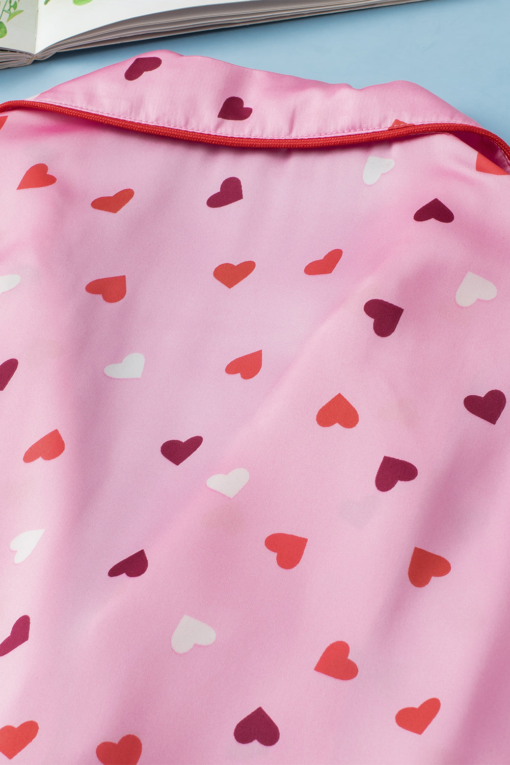 Valentine Heart Shape Print Plus Size Sleepwear | Pink