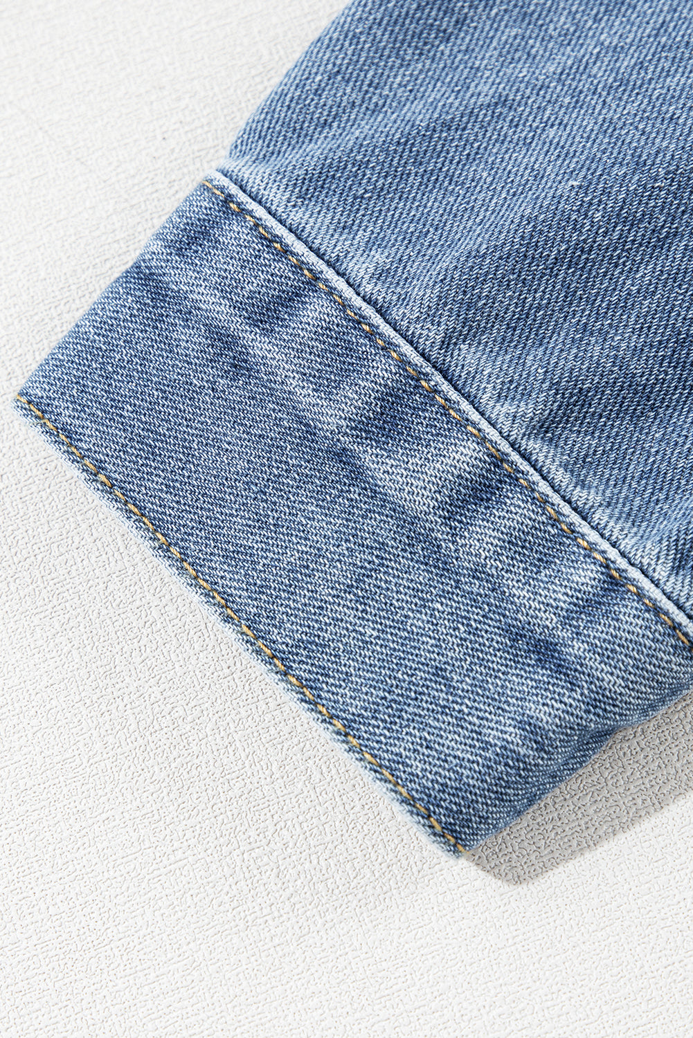 Washed Oversize Pocketed Denim Jacket | Light Blue