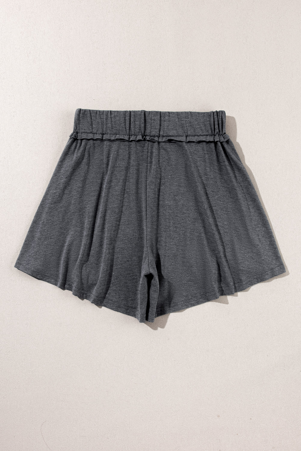 Elastic Waist Culotte Shorts | Gray