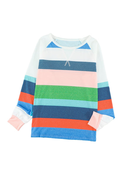 d Colour Block Long Sleeve Top | Stripe