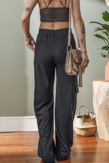 Cargo Pockets Drawstring Sweatpants | Carbon Grey