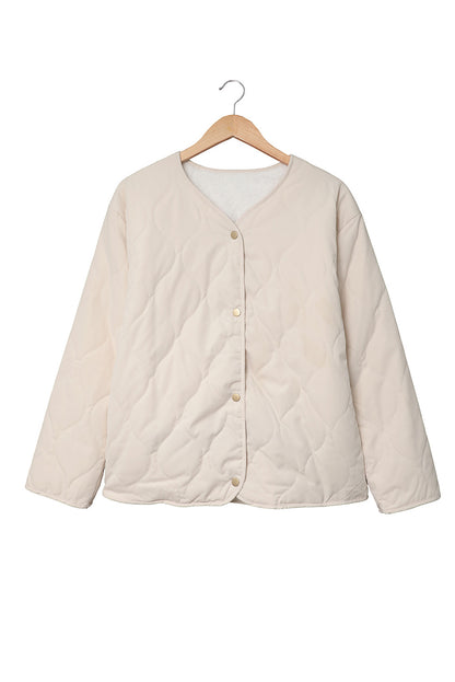 Buttoned Double-Sided Coat | White