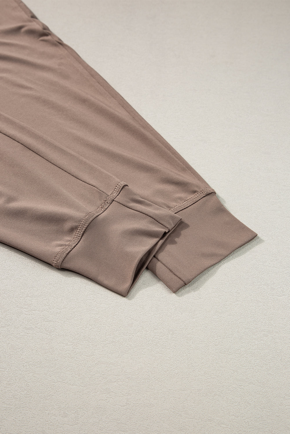 Drawstring Waist Pocketed Joggers | Dark Brown