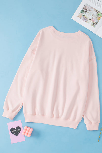 Pairs Graphic Oversized Sweatshirt | Pink