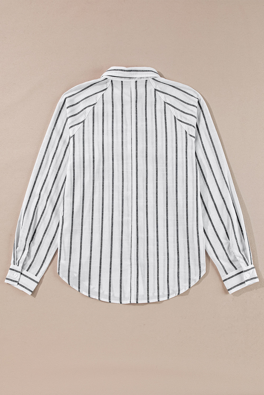 Chest Pocket Buttoned Oversized Shirt | Black Stripe