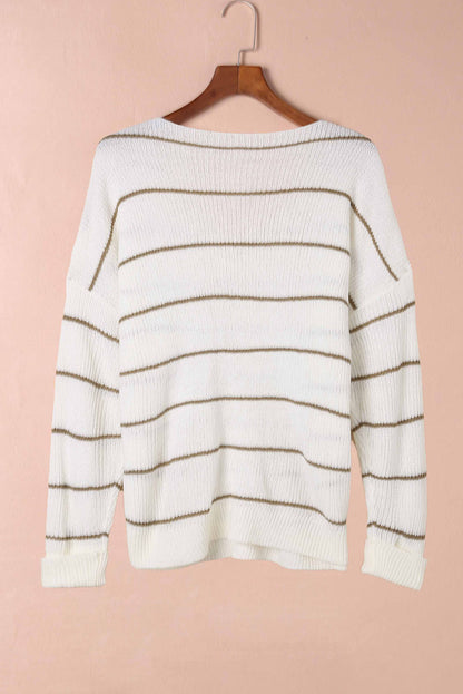 Chest Pocket d Sweater | Stripe