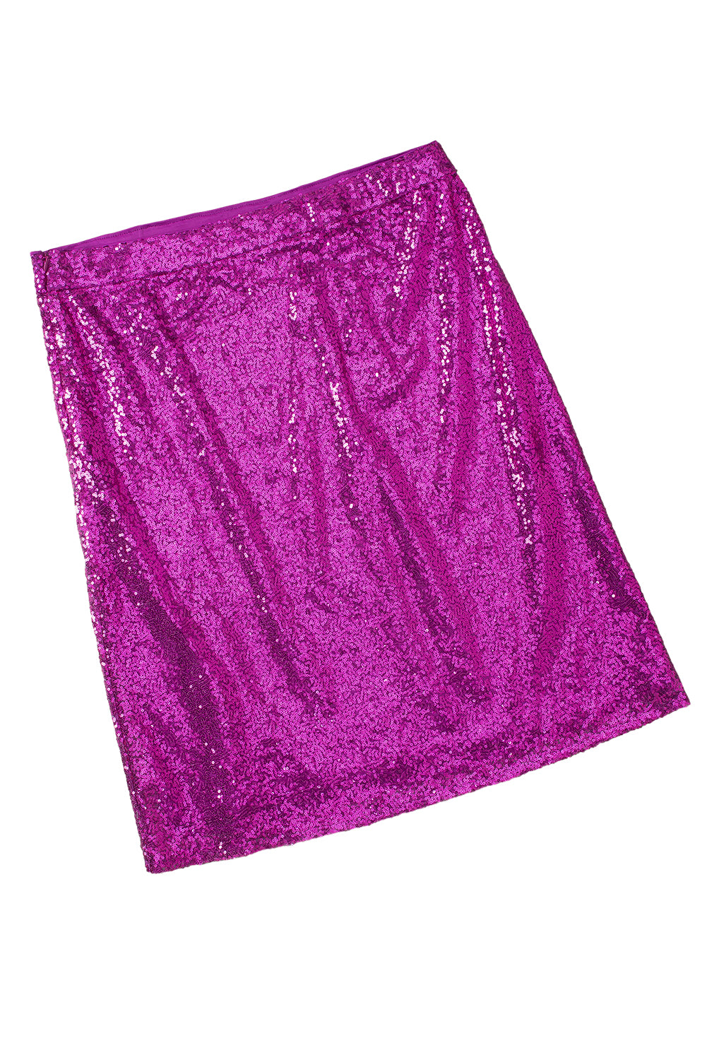 Sequined High Waist Plus Size Midi Skirt | Violet