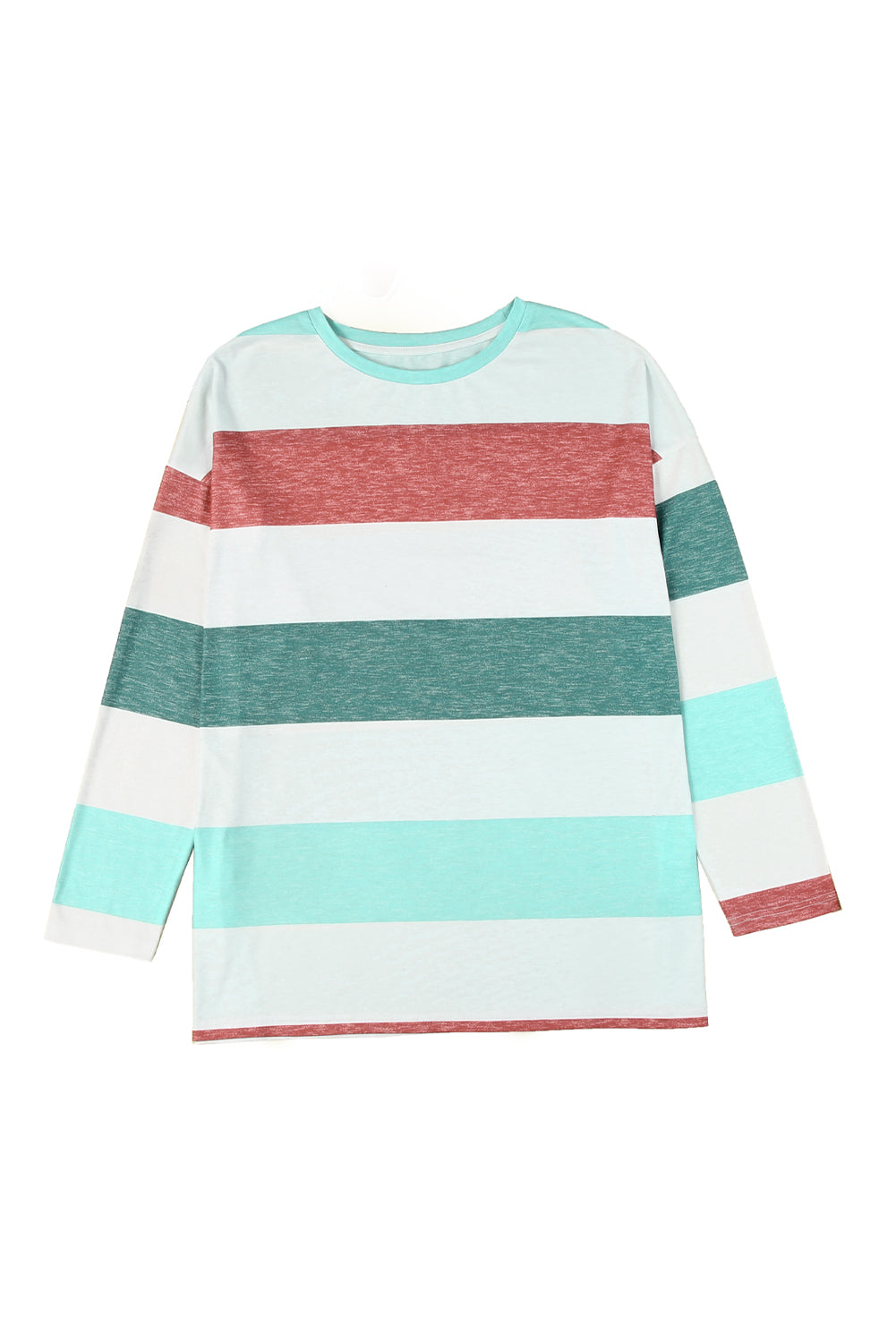 Plus Size Colourblock Pullover Top | Green