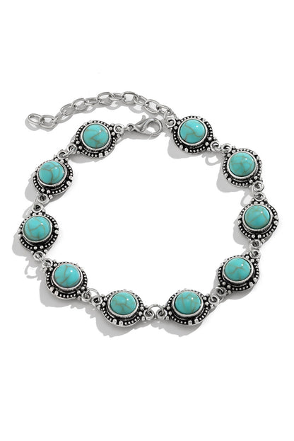 Bohemia Natural Turquoise Anklet | Mint Green