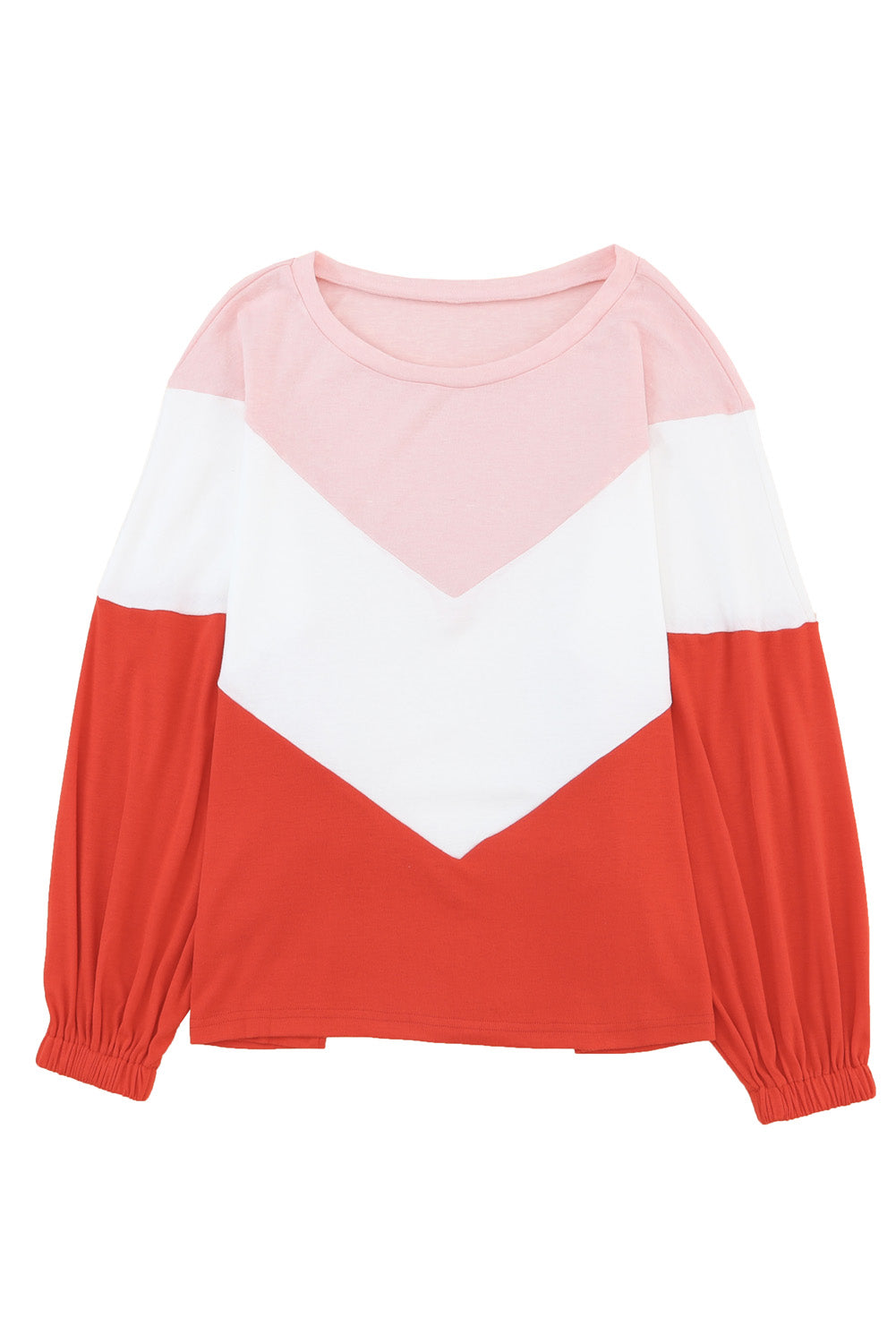 Oversized Chevron Knit Top | Orange