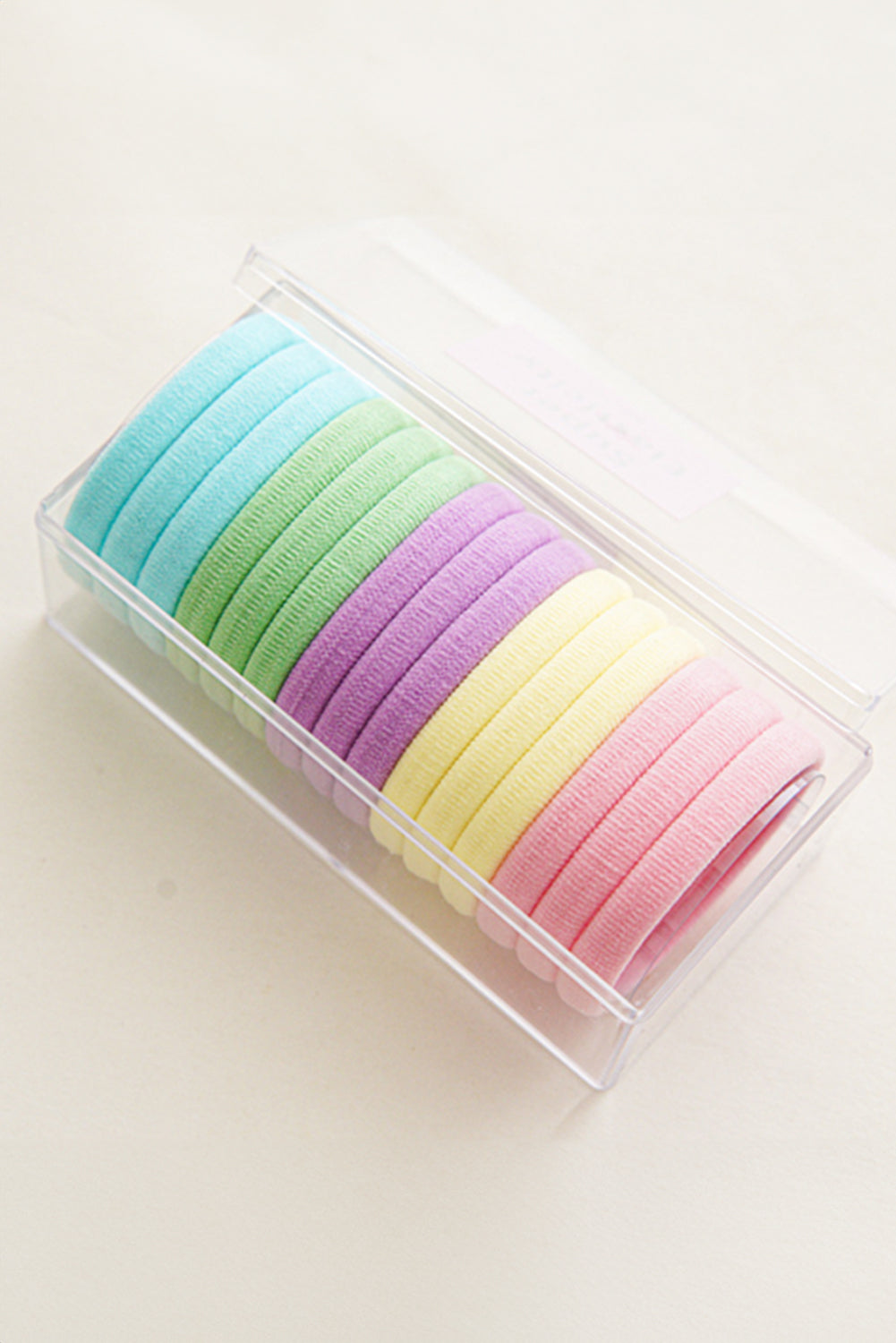 Rainbow Colours High Elastic 15Pcs/Set Hair Tie Without Box | Pink