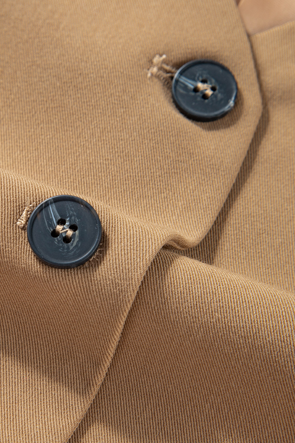 Solid Colour Button Up V Neck Suit Vest | Chestnut