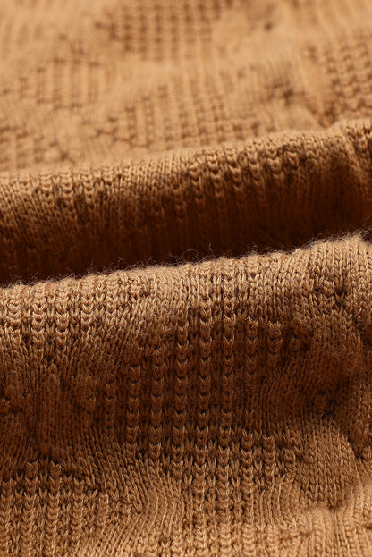 Cable Knit Flap Pocket Shacket | Camel