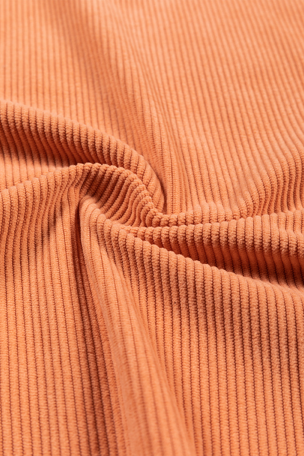 Ribbed Corduroy Oversized Sweatshirt | Orange