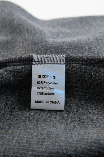 Vintage Wash Waffle Knit Shacket | Gray