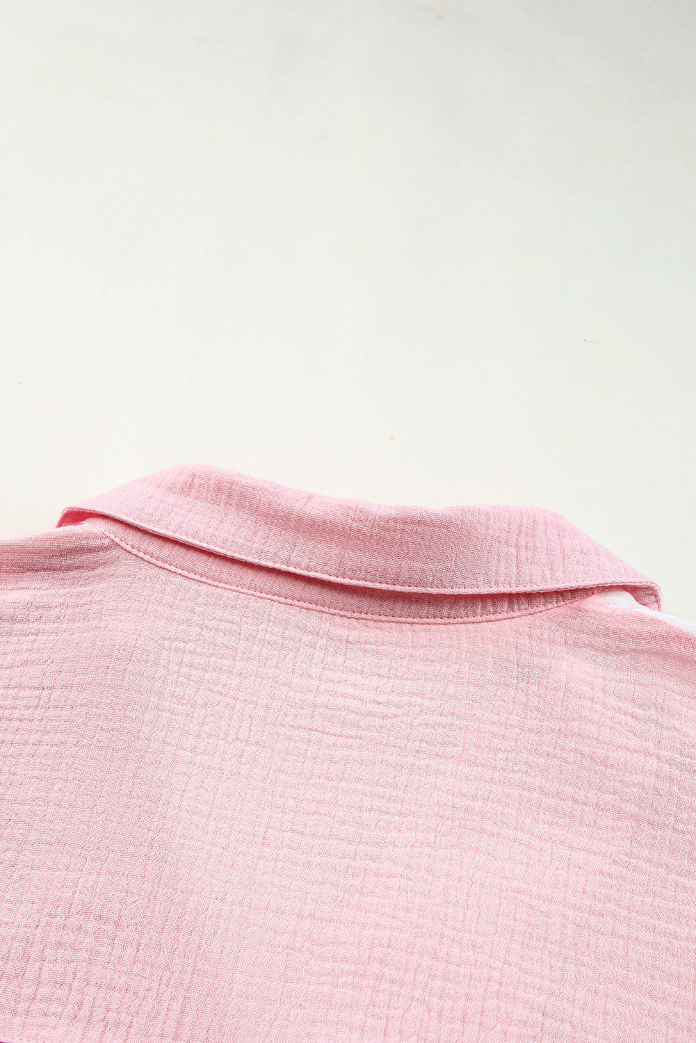 Collared Neck Colour Block Polo Shirt | Rose