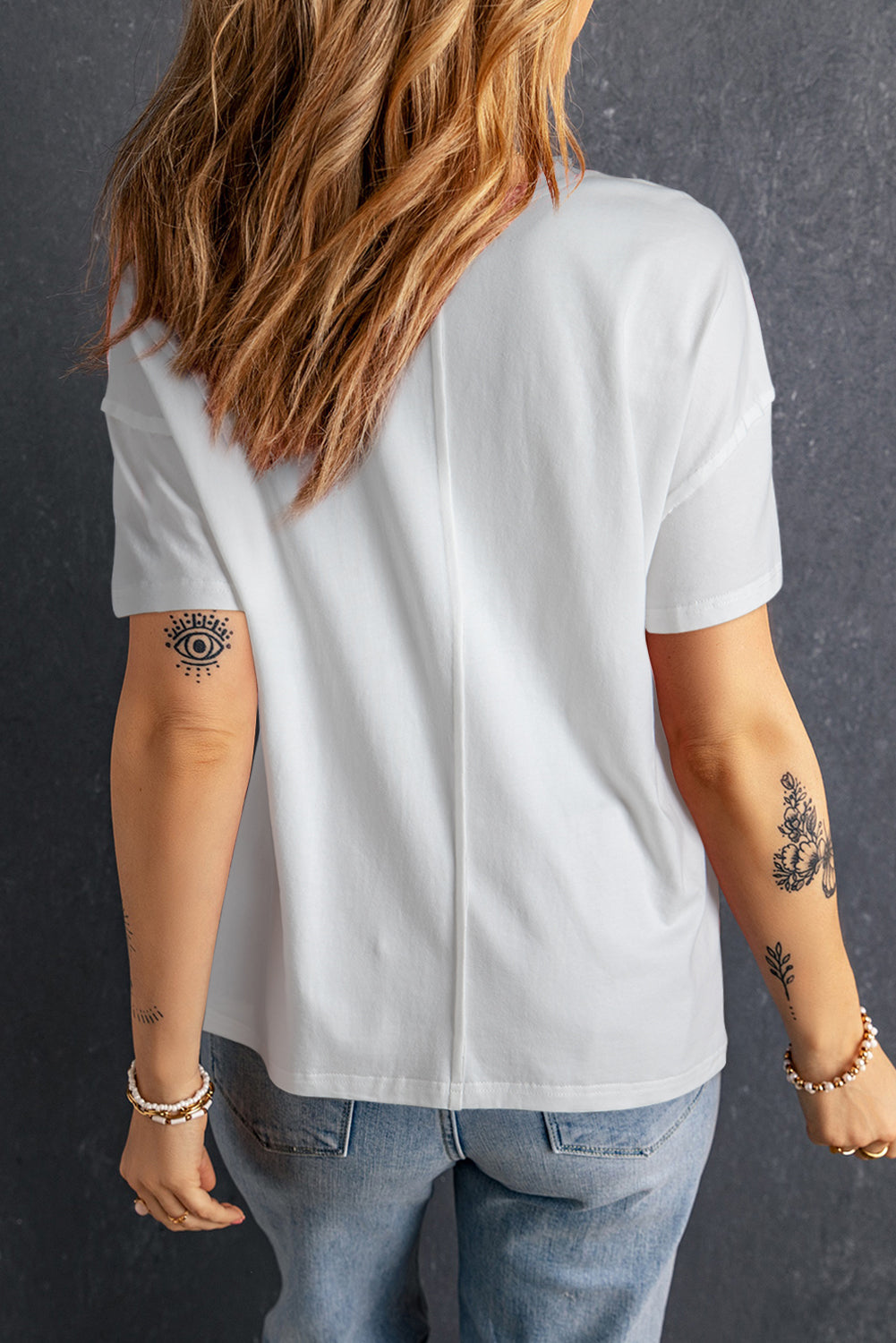 Star Patchwork Loose T-Shirt | White