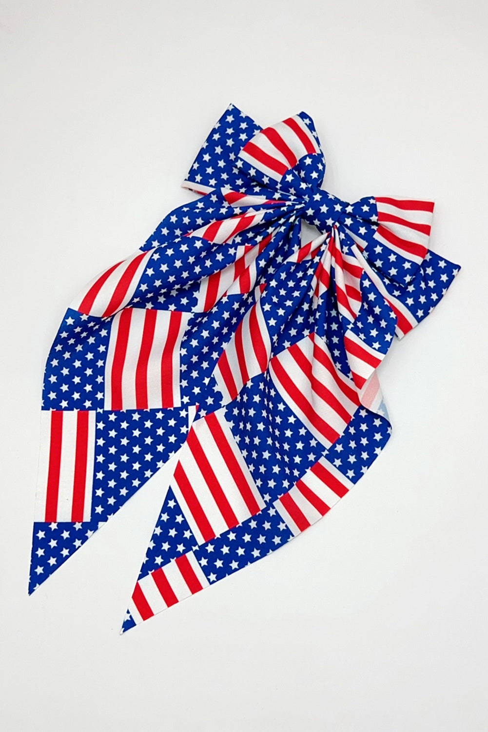 American Flag Large Bow Knot Hair Clip | Dark Blue