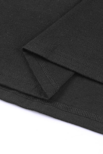 Buttoned High And Low Hem Hoodie | Black