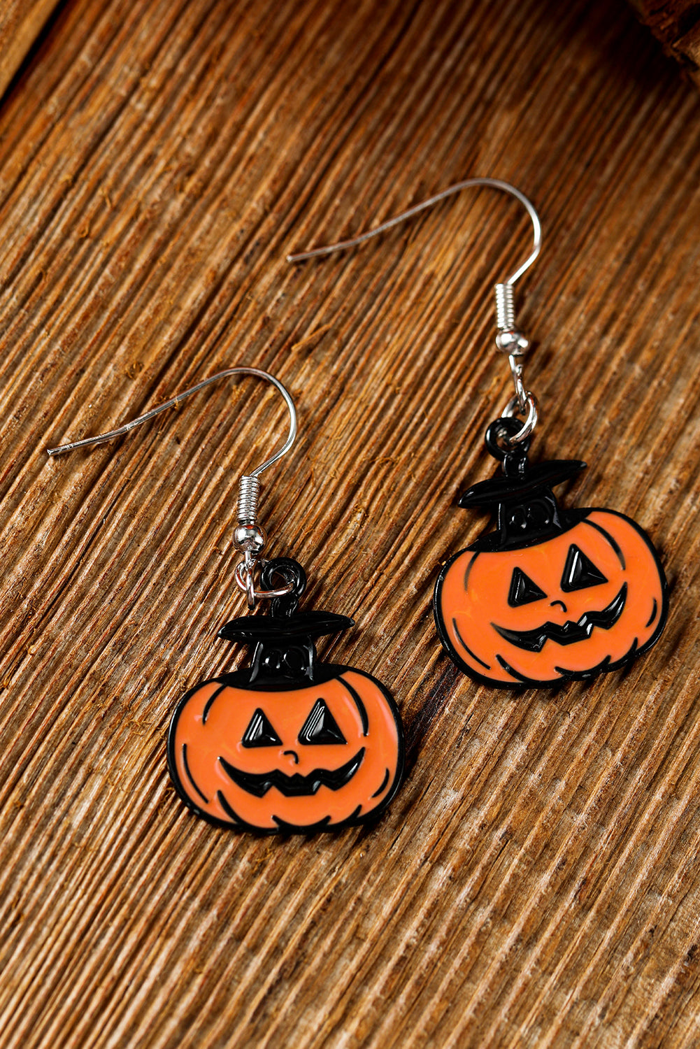 Pumpkin Face Halloween Necklace Earrings Jewelry Set | Carrot