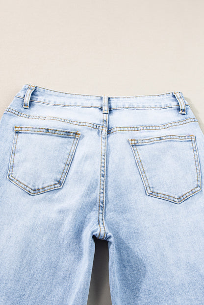 Acid Wash Straight Jeans | Beau Blue