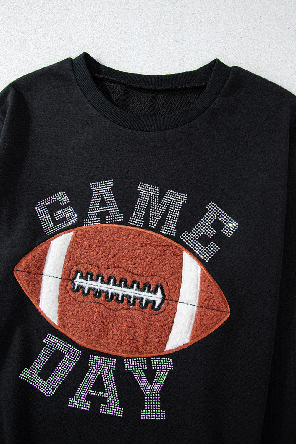 Game Day Rugby Football Graphic Pullover And Shorts Casual Outfit | Black