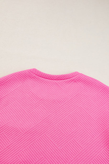 Textured Cap Sleeve T Shirt Dress | Sachet Pink