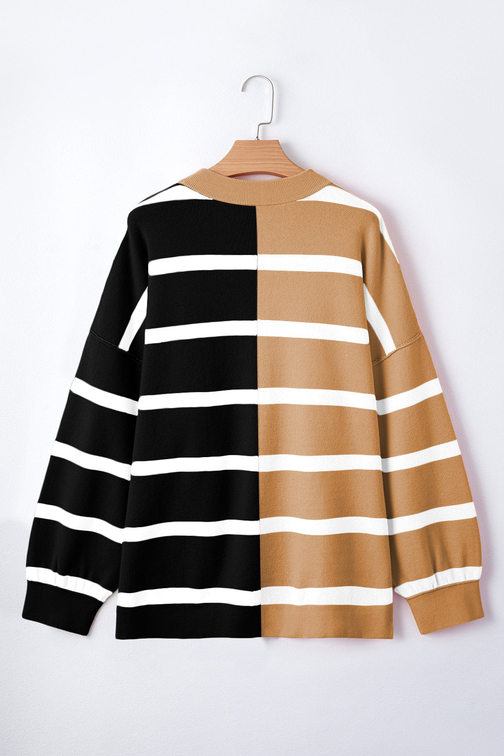 Colourblock Oversized Sweater | Light French Beige