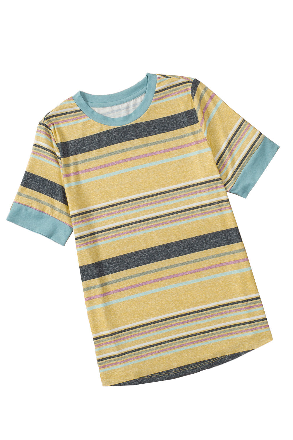 Multicolour s Crew Neck T Shirt | Stripe