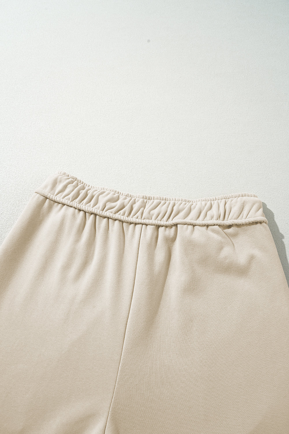 Loop Drawstring Casual Wide Leg Pants | Apricot