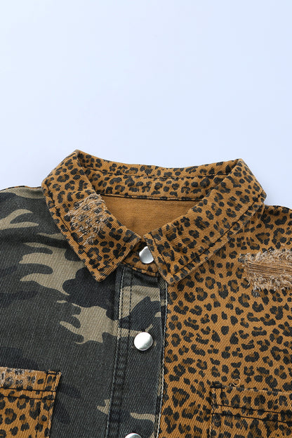 Camouflage Patchwork Jacket | Leopard