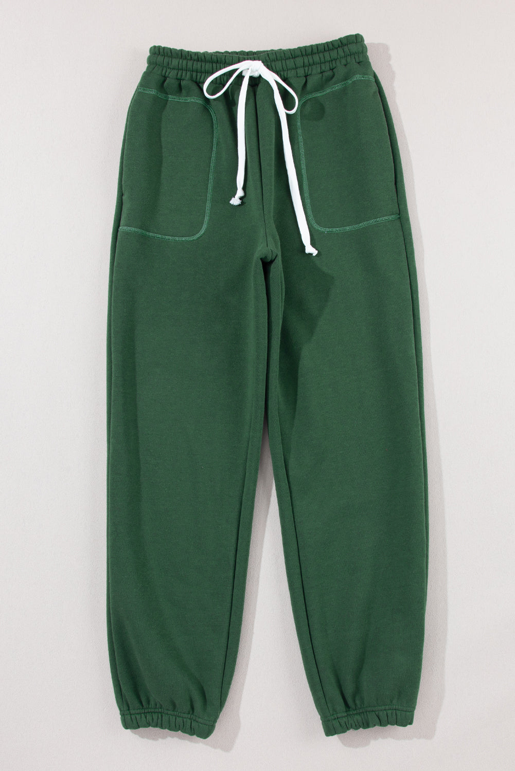 Drawstring Waist Casual Jogger Pants | Mist Green