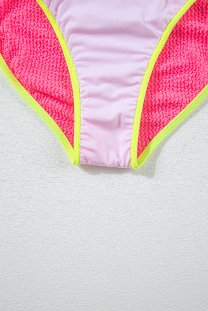 Colour Block High Waisted Sexy Bikini Set | Bonbon