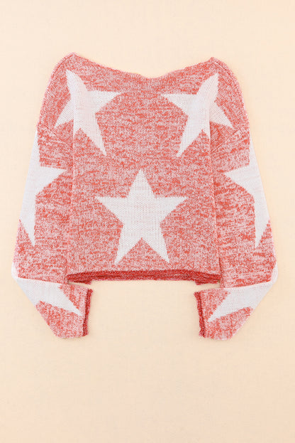 Big Star Spangled Casual Knit Sweater | Red