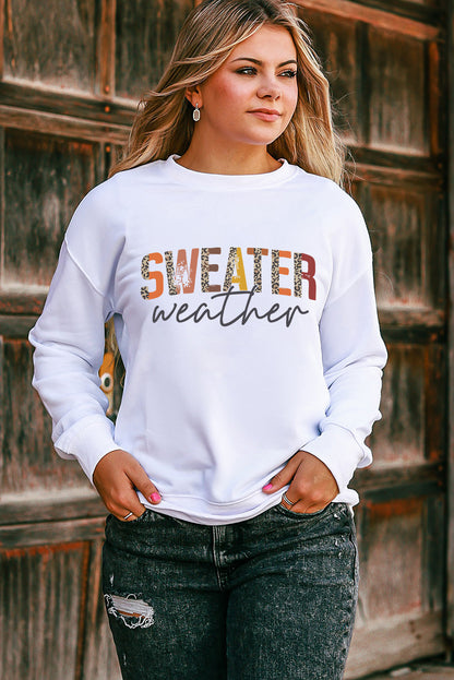 Sweater Weather Vibrant Monogram Sweatshirt | White