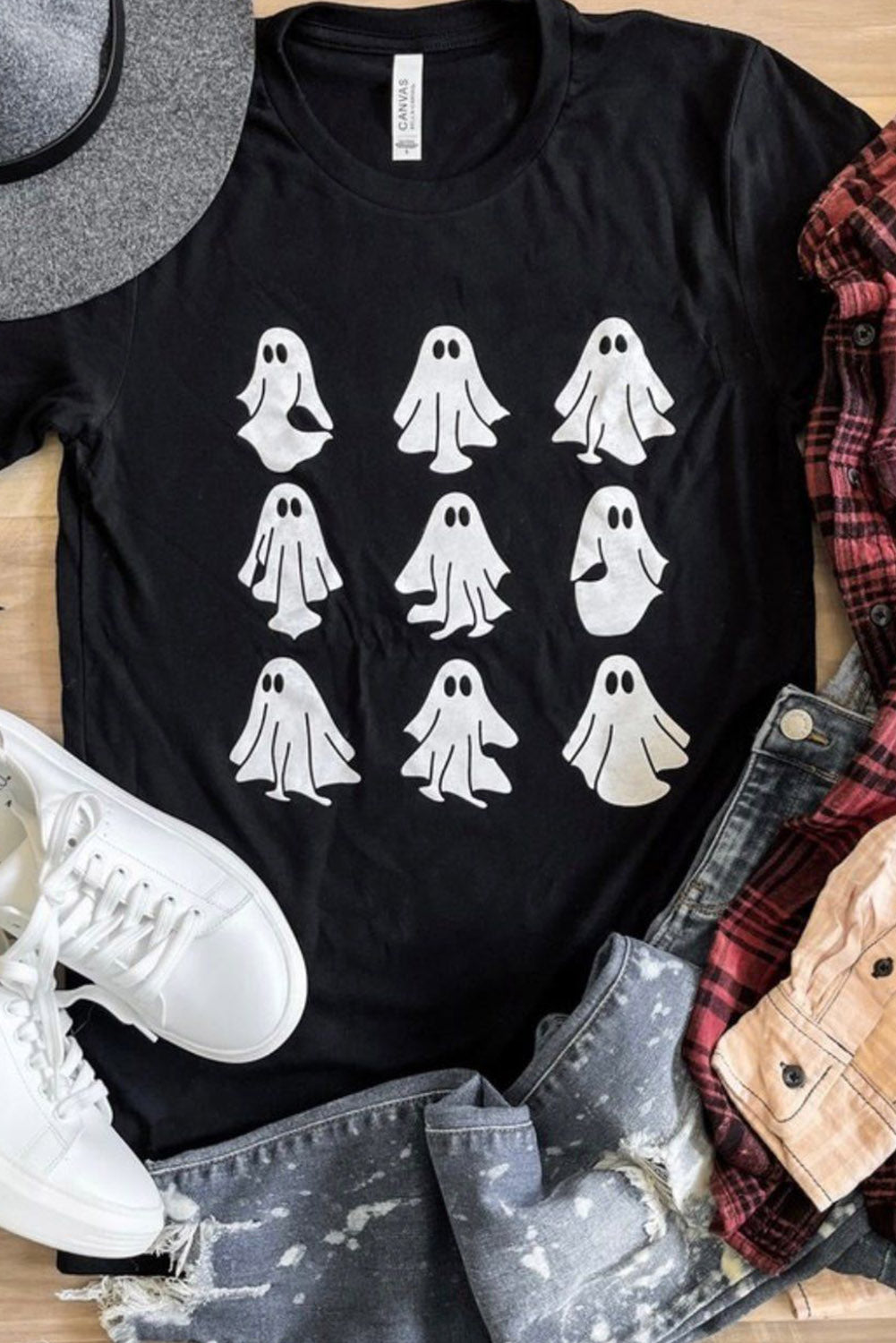 Halloween Ghost Graphic Tee | Black