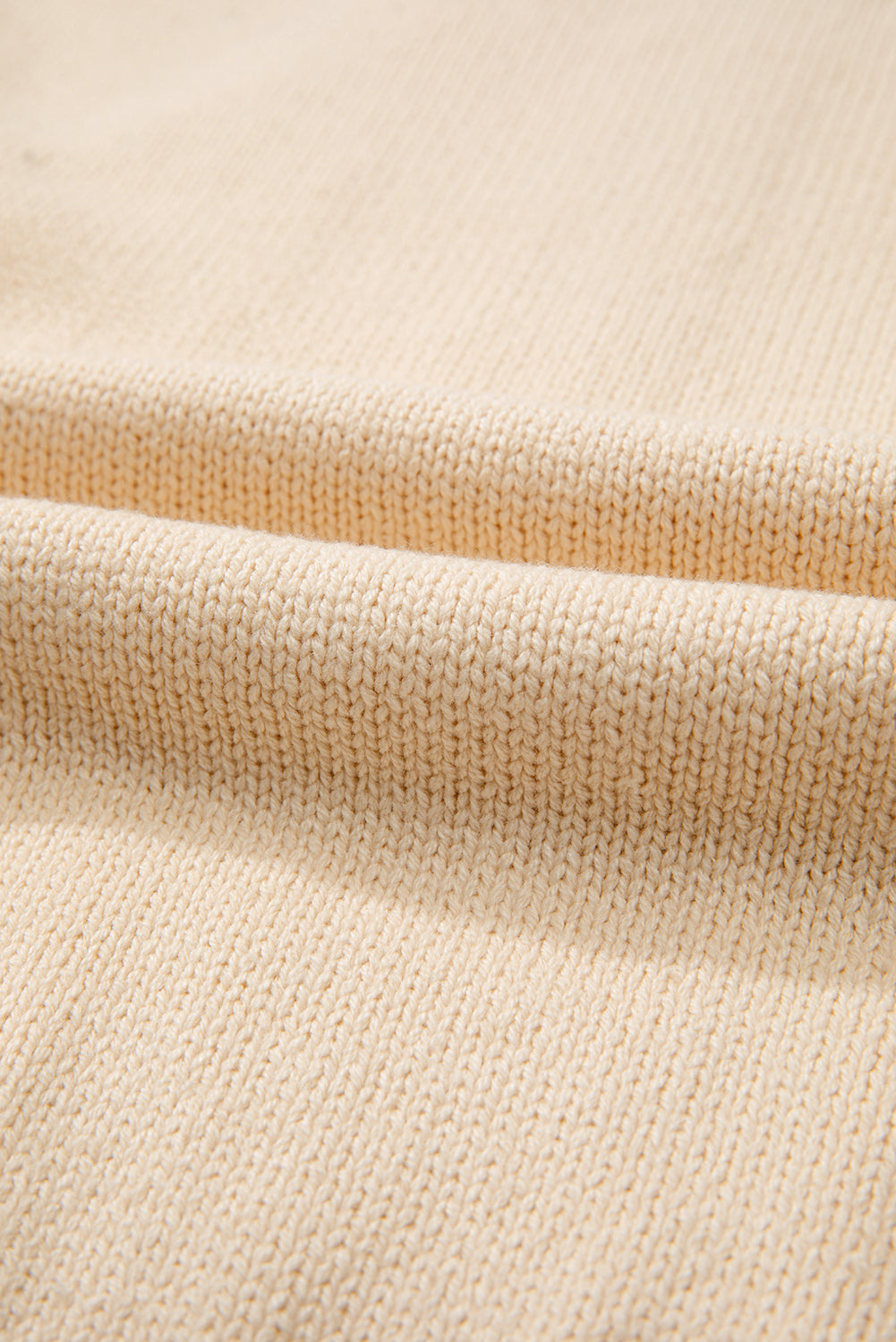 Open Knit Drop Shoulder Sweater Cardigan | Beige