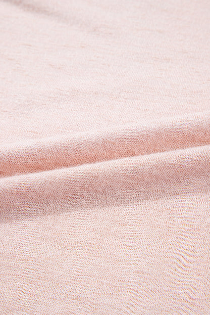 Exposed Seam Detail Loose T-Shirt | Dusty Pink