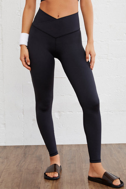 Arched Waist Seamless Active Leggings | Black