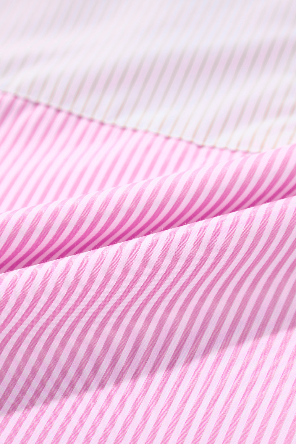 Print Colourblock Plus Size Shirt | Pink Stripe