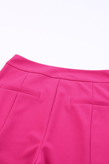 Split Hem High Waist Pants | Rose