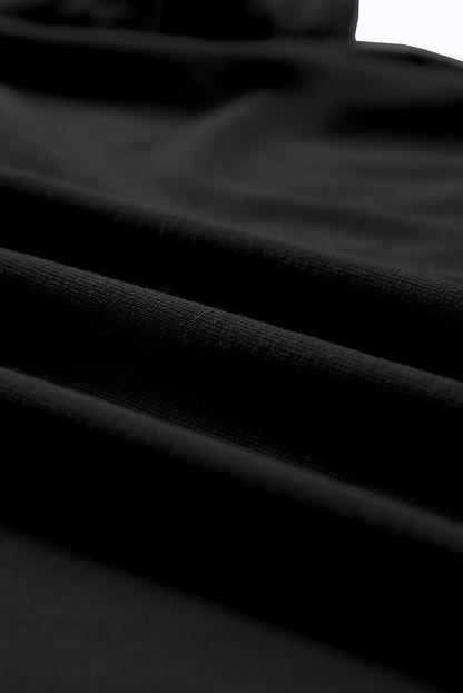 Casual Plain Crew Neck Tee | Black