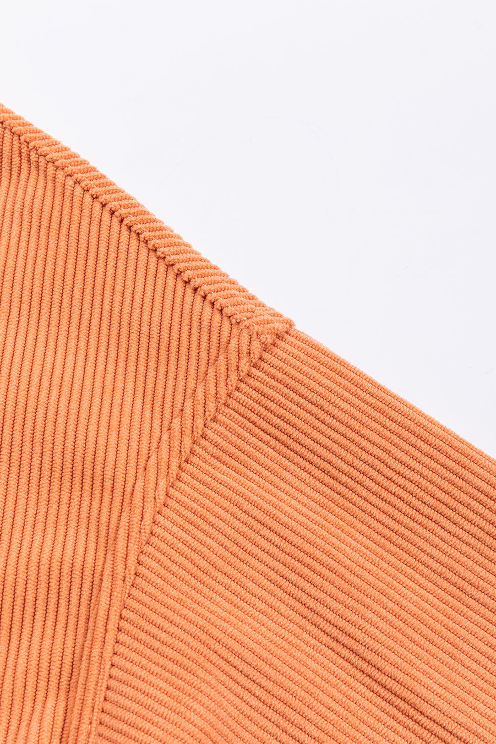 Ribbed Corduroy Oversized Sweatshirt | Orange