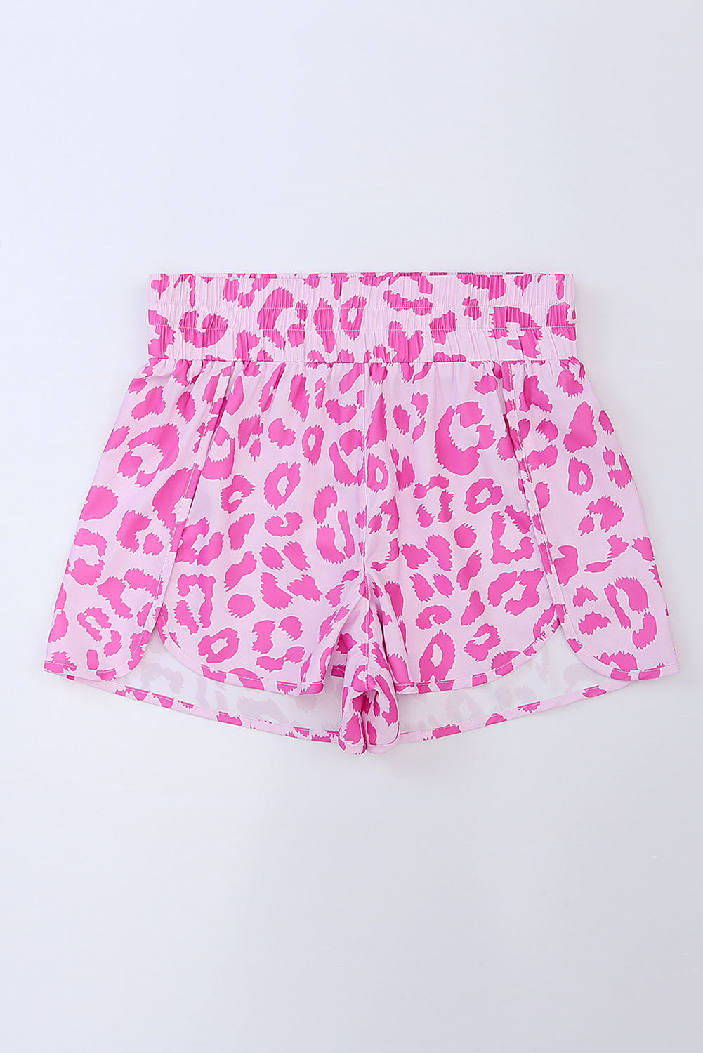 Leopard High Waisted Athletic Shorts | Pink